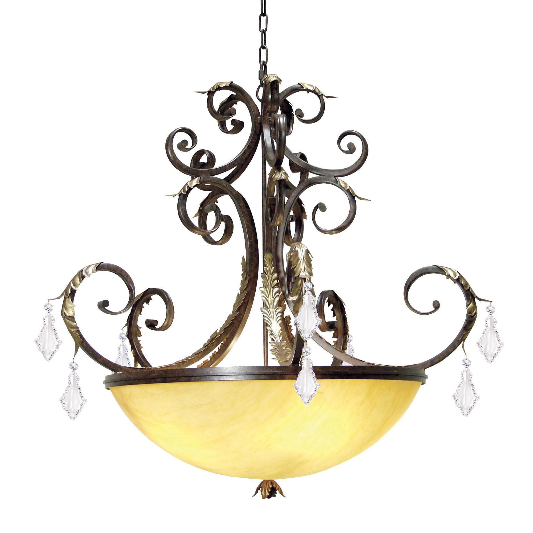 Serratina 43 Inch 4 Light Chandelier