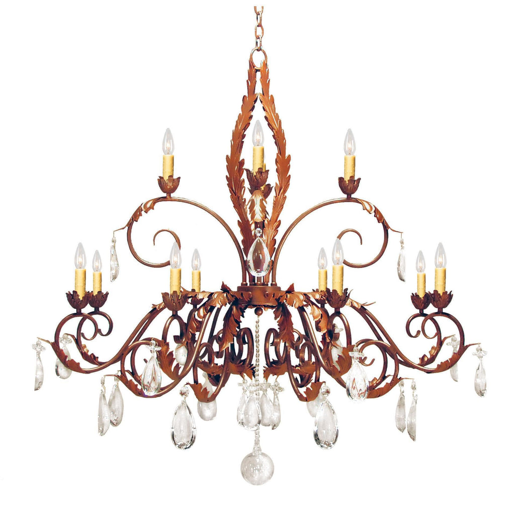 Country French 48 Inch 12 Light Chandelier