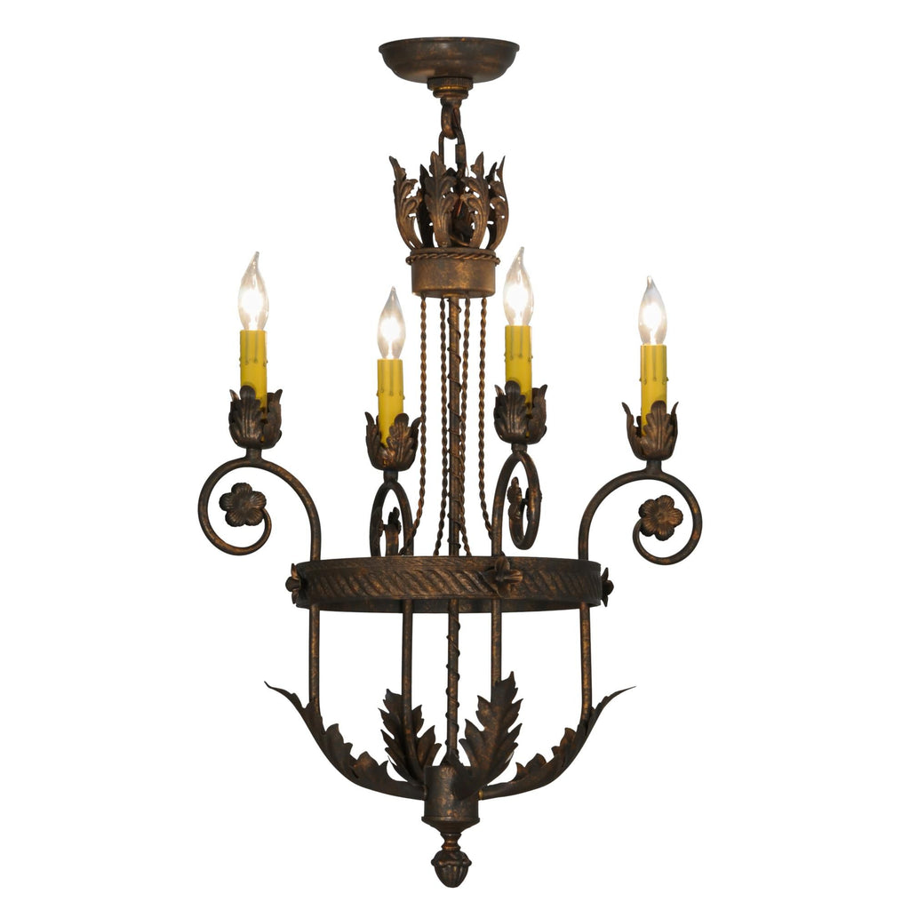 18 Inch 4 Light Mini Chandelier