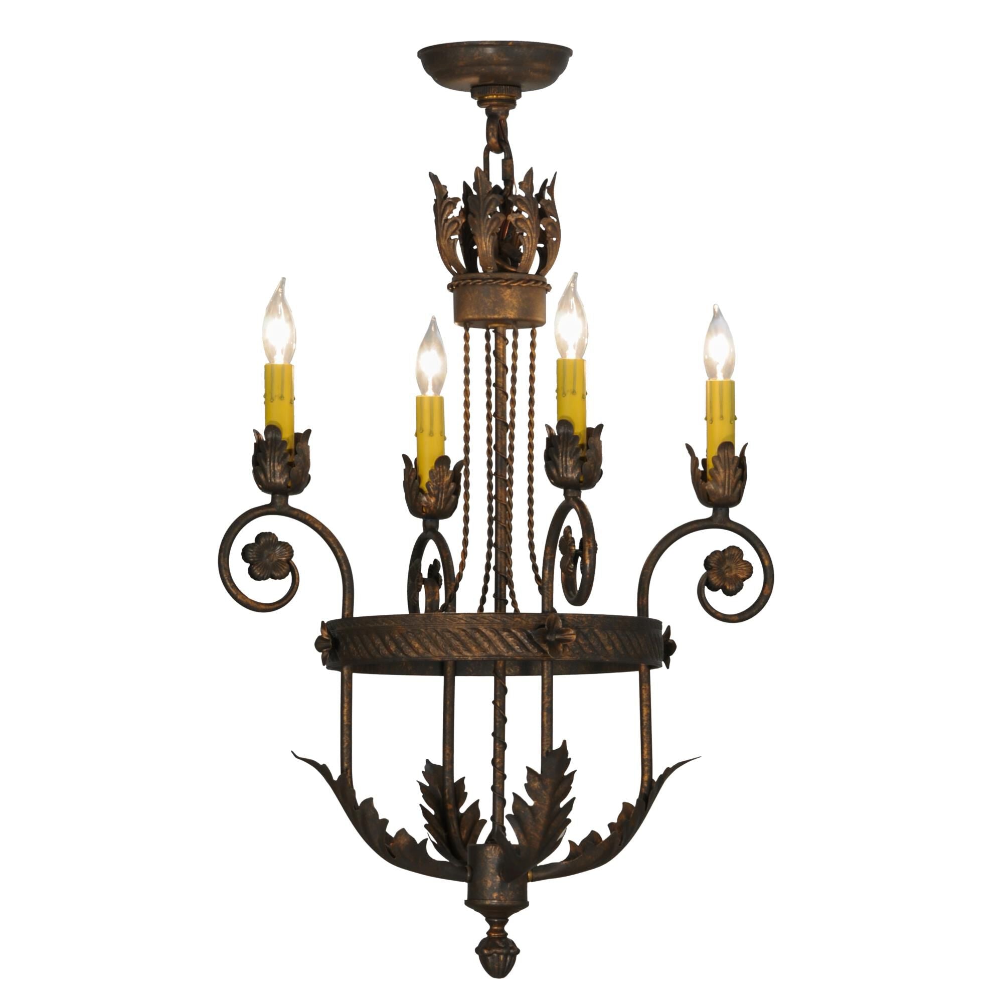 18 Inch 4 Light Mini Chandelier