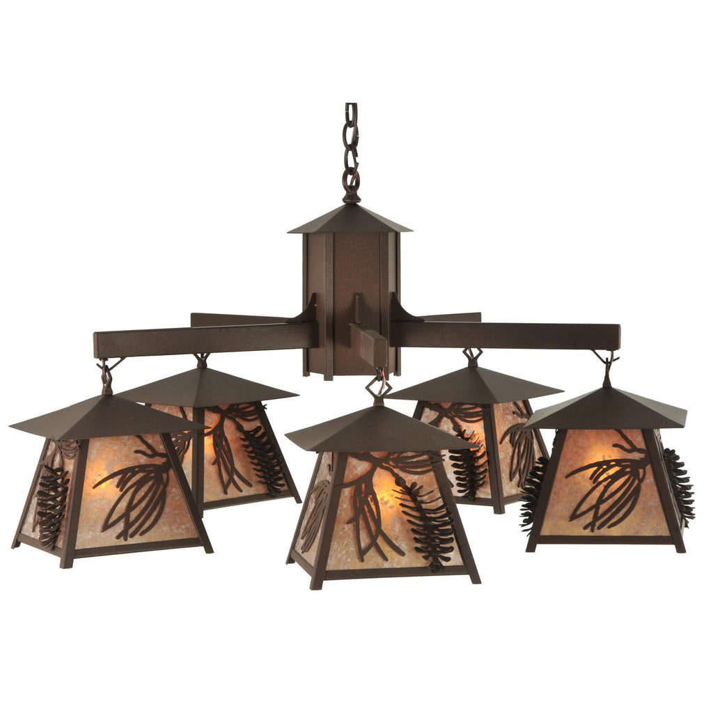 Stillwater Scotch Pine 40 Inch 5 Light Chandelier