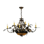 Greenbriar Oak 42 Inch 11 Light Chandelier