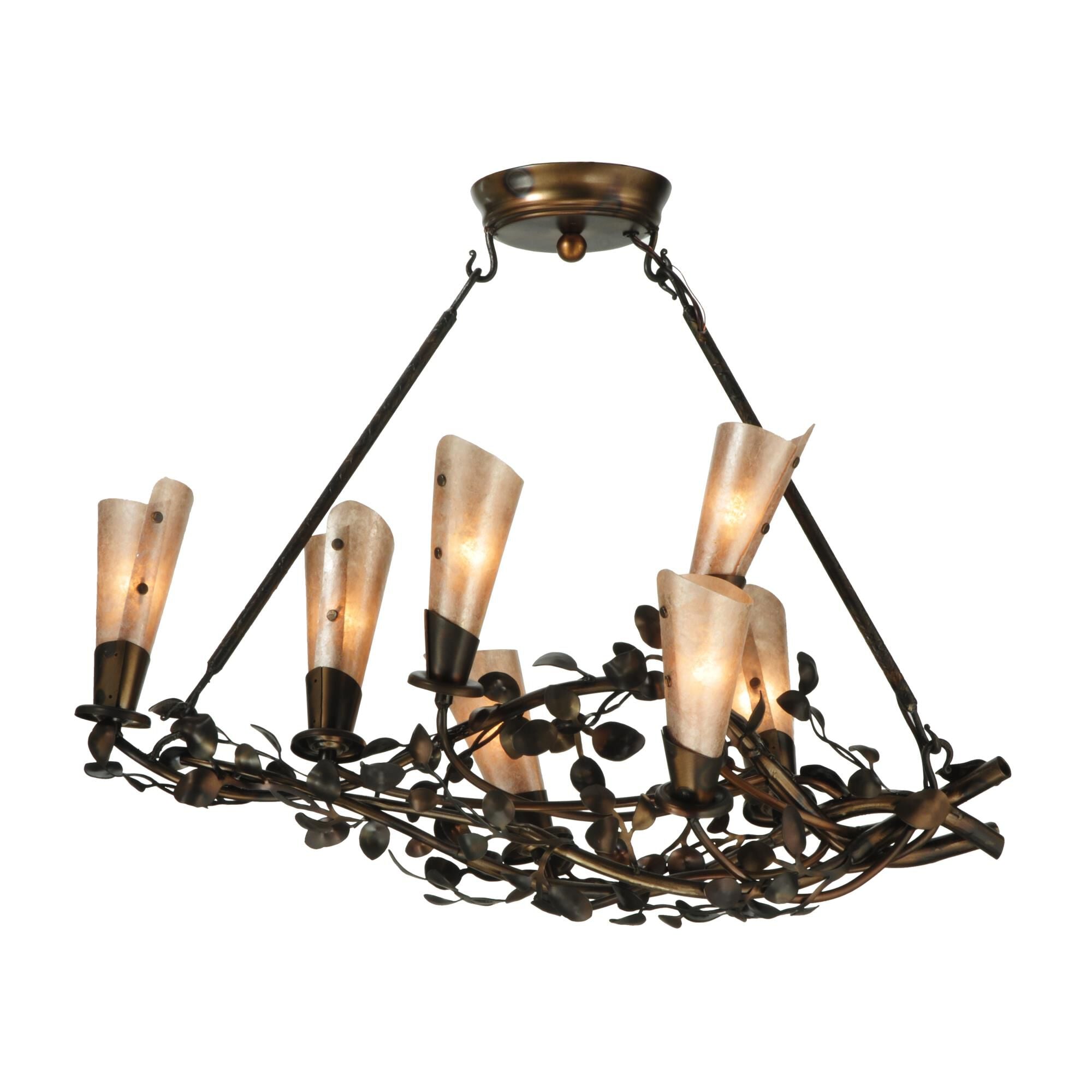 Vinca Vine 30 Inch 7 Light Mini Chandelier