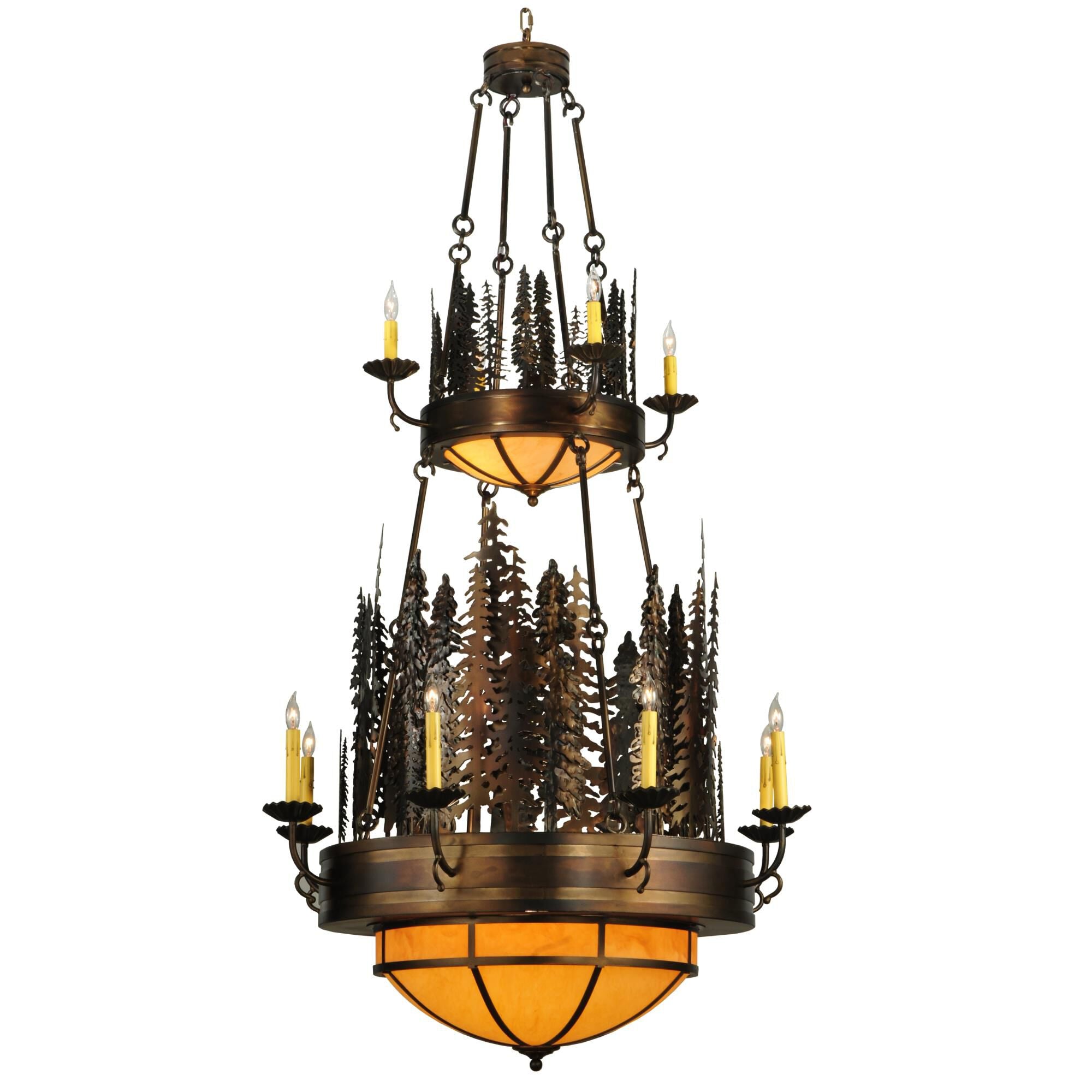 Walden Pine 40 Inch 14 Light Chandelier