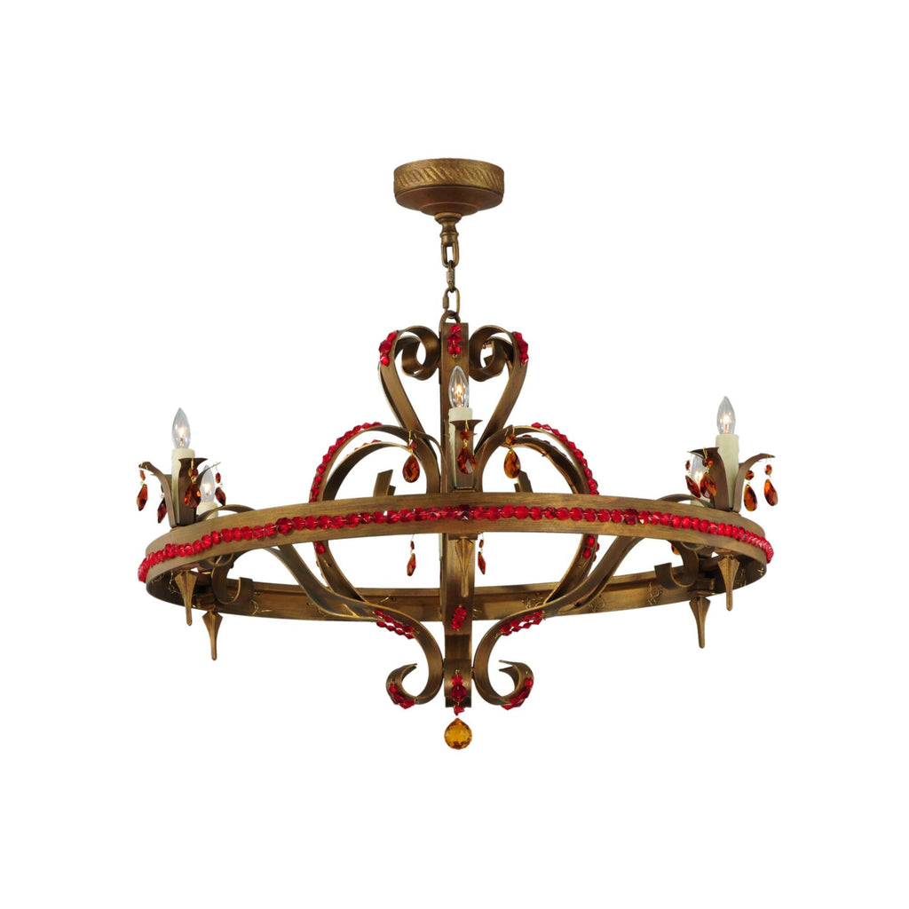 Grosetto 39 Inch 6 Light Chandelier