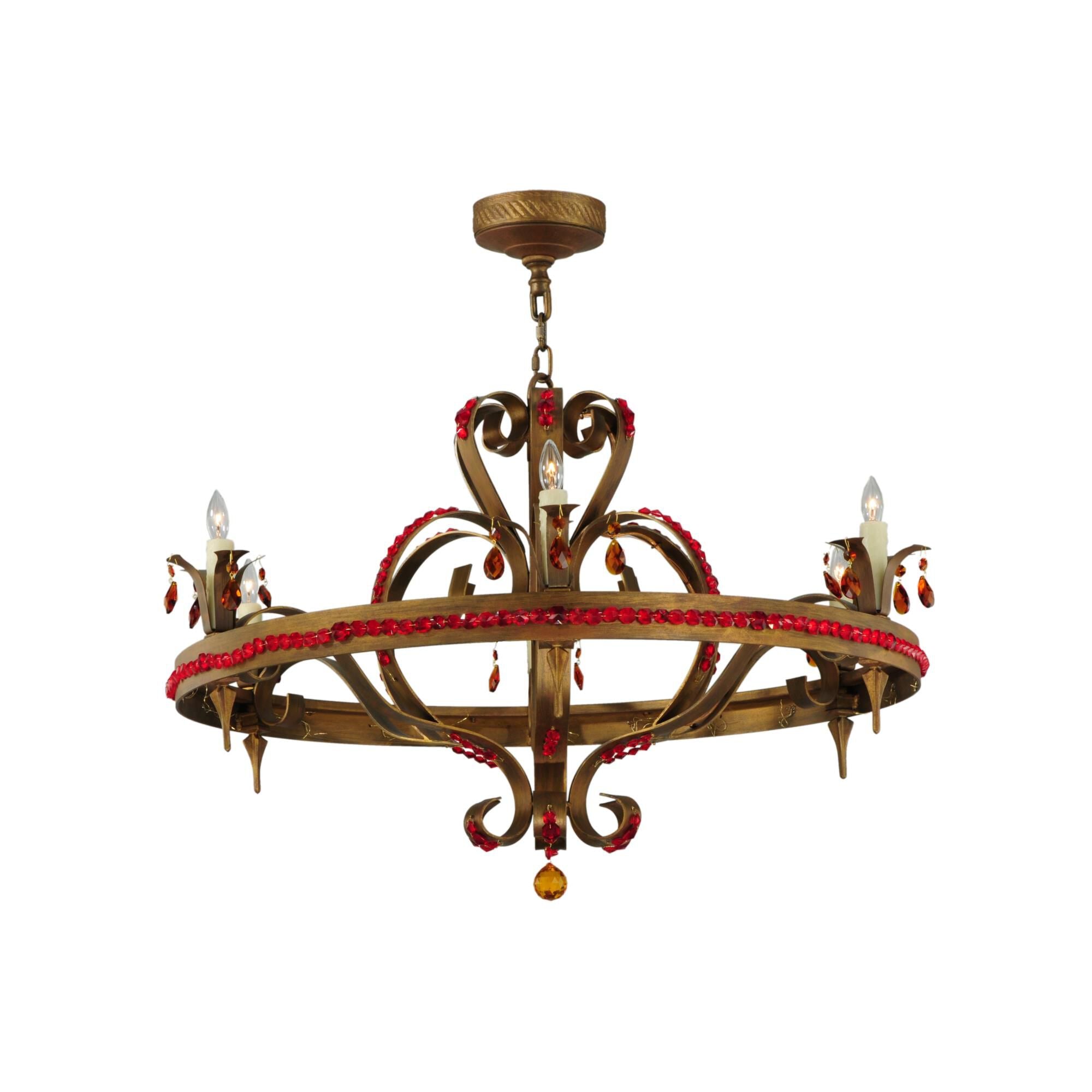 Grosetto 39 Inch 6 Light Chandelier