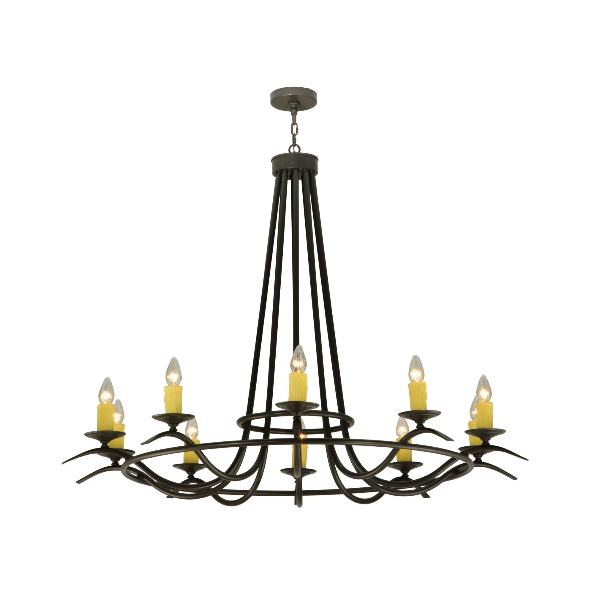 Octavia 58 Inch 10 Light Chandelier