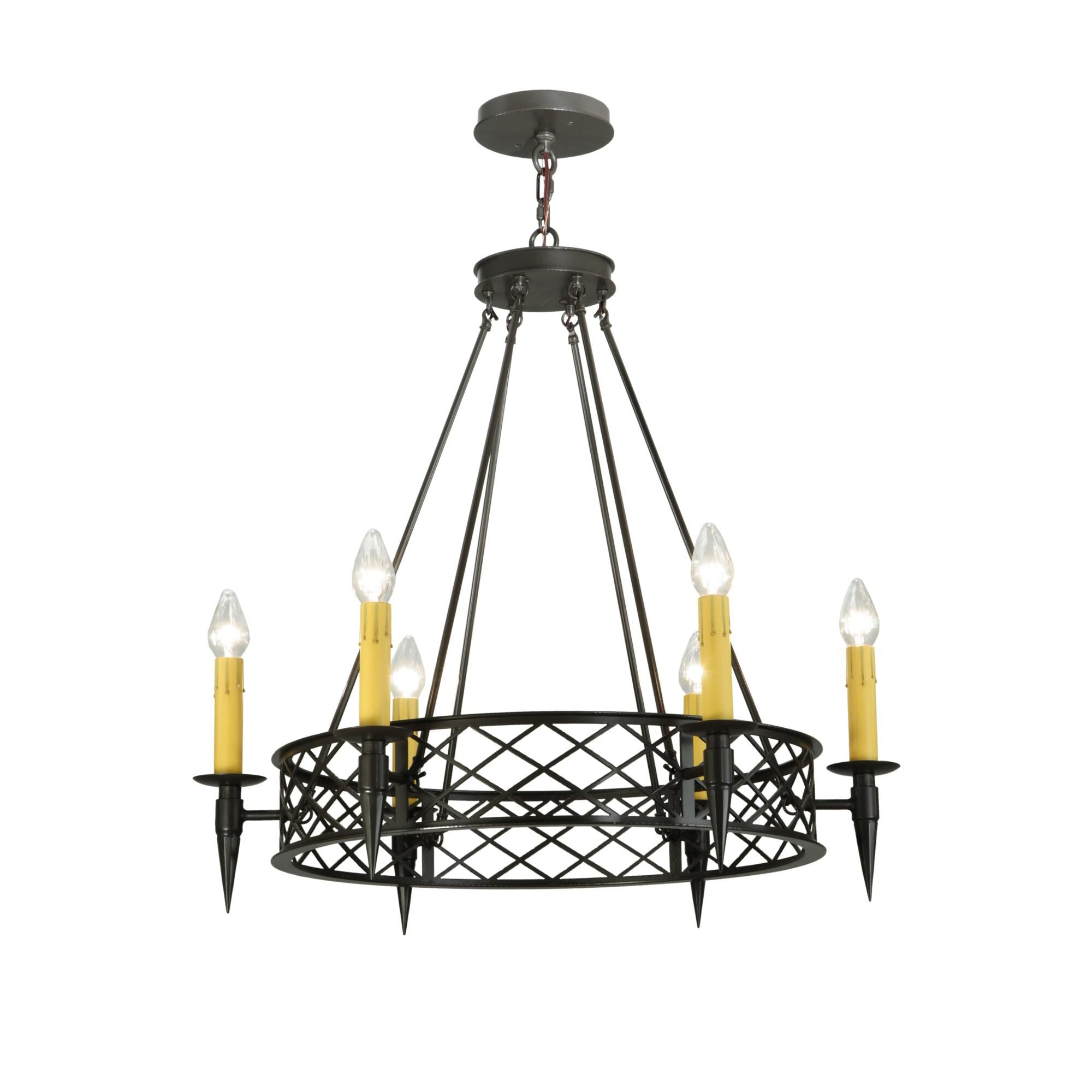 Top Ridge 33 Inch 6 Light Chandelier
