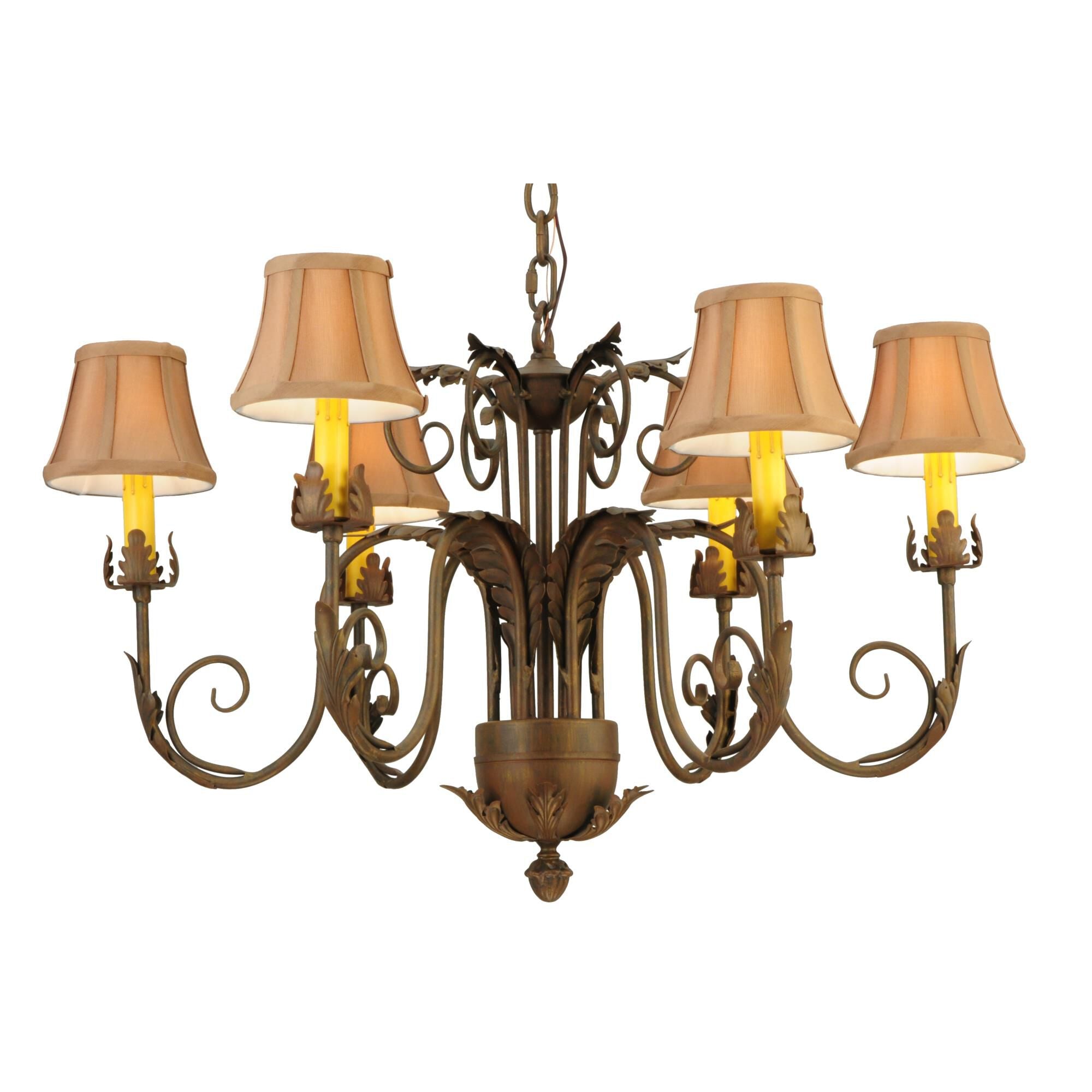 Lindsay 29 Inch 6 Light Chandelier
