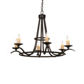 36 Inch 6 Light Chandelier