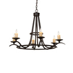 36 Inch 6 Light Chandelier