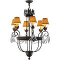 27 Inch 6 Light Chandelier