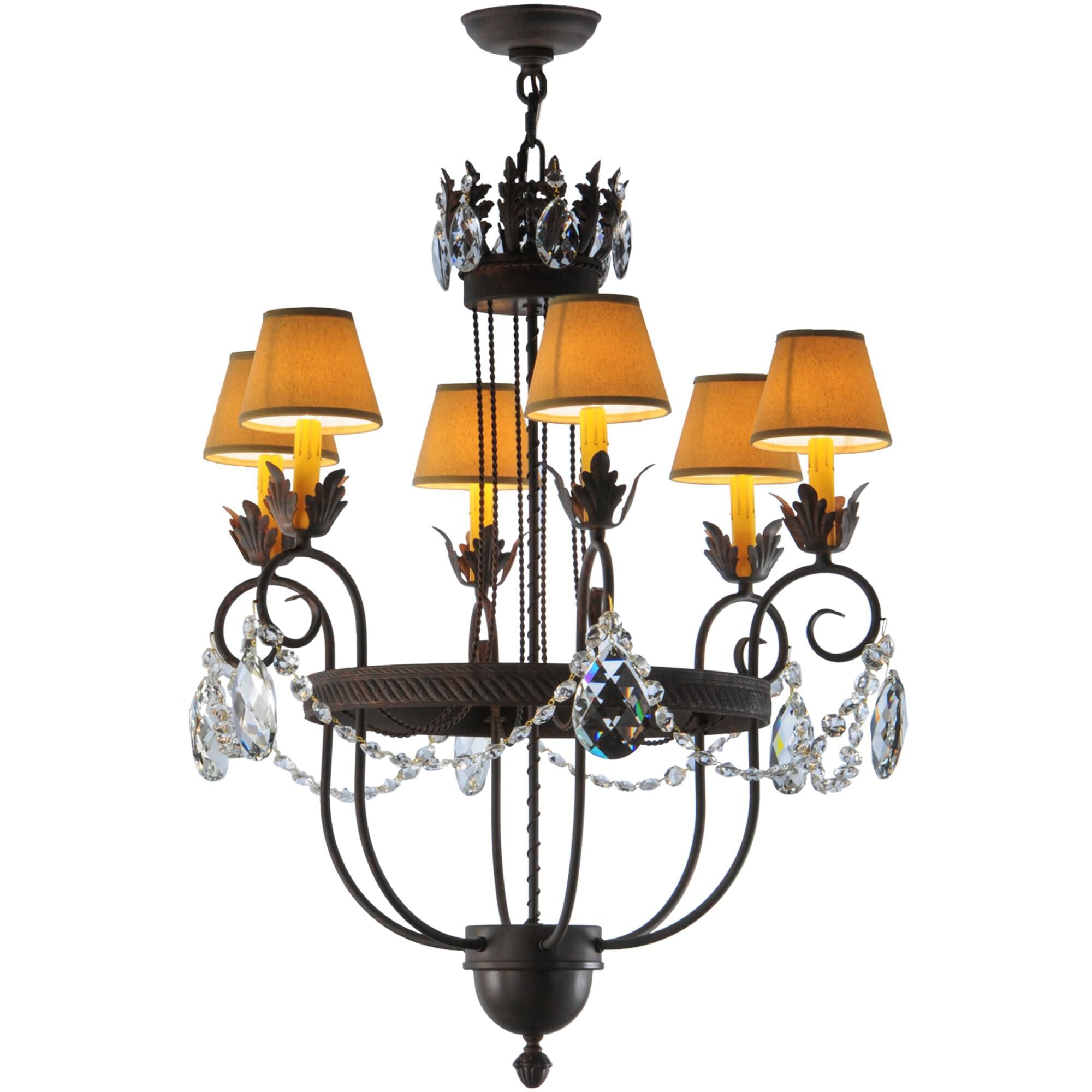 27 Inch 6 Light Chandelier