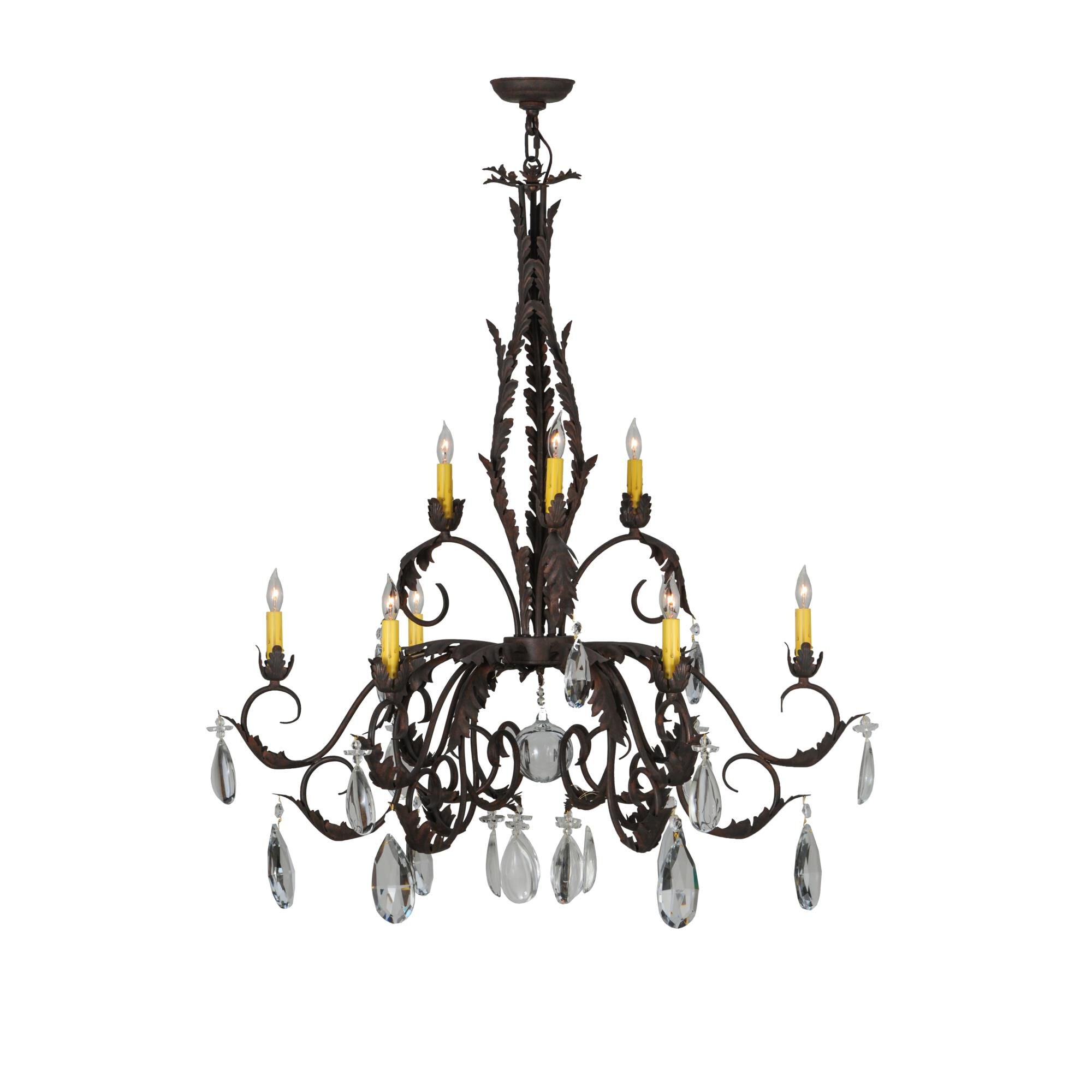 38 Inch 9 Light Chandelier