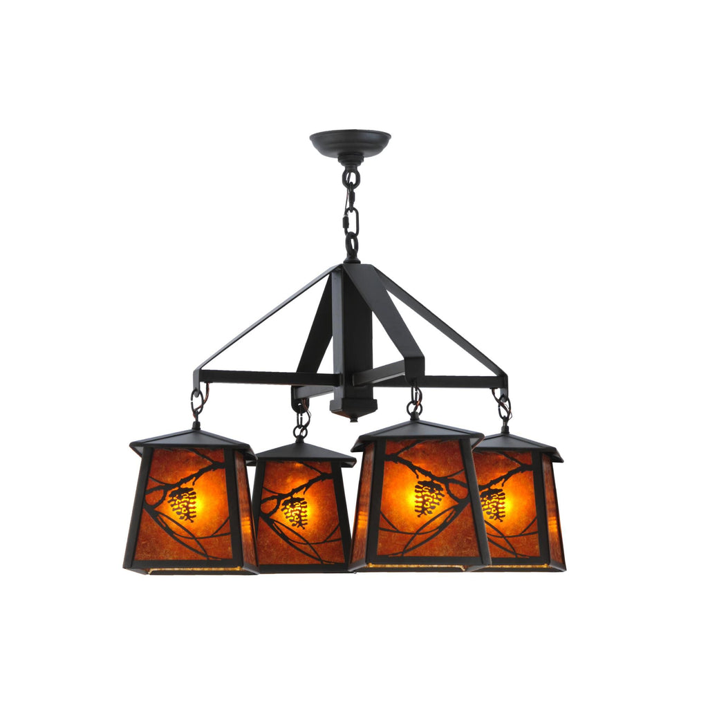 28 Inch 4 Light Chandelier