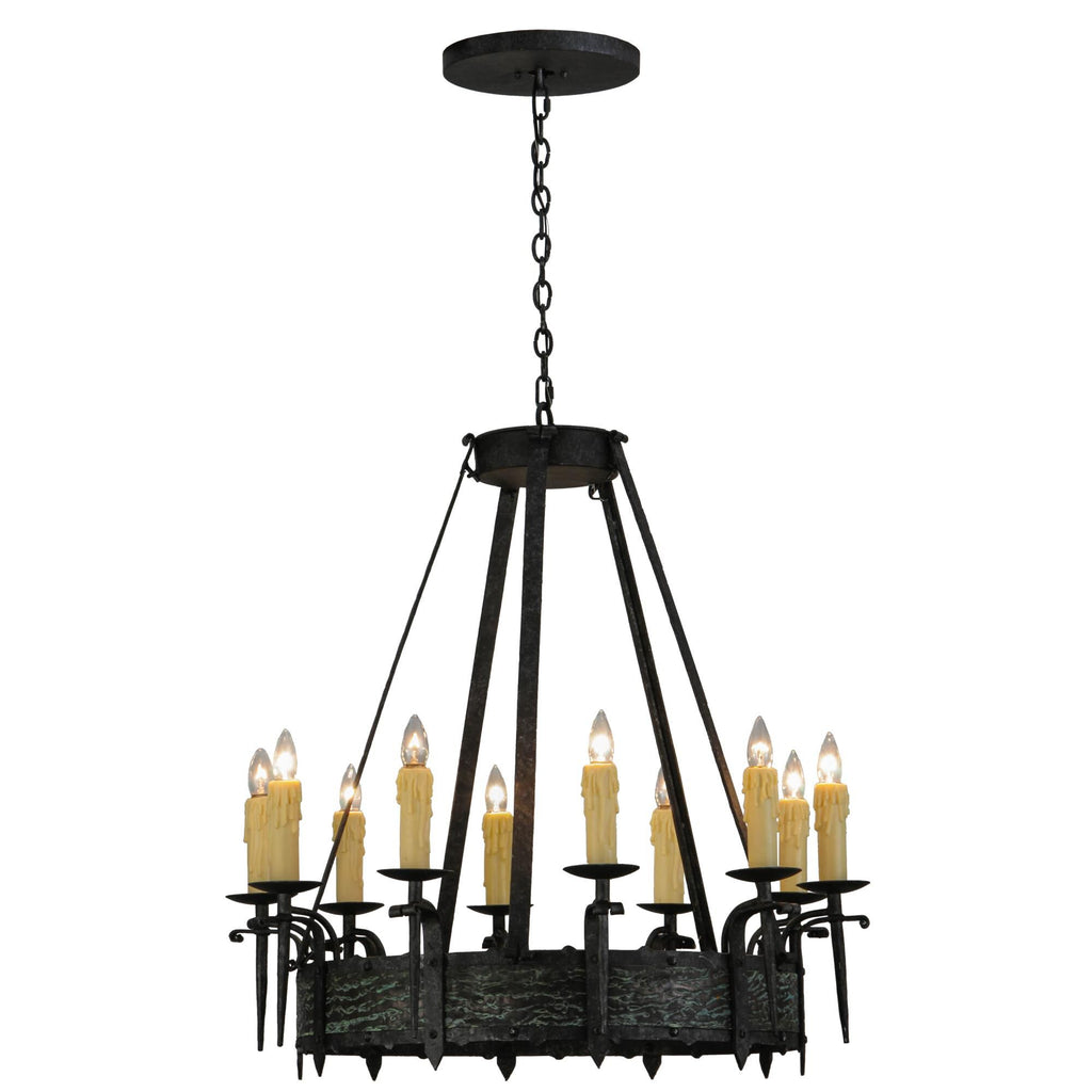 36 Inch 10 Light Chandelier