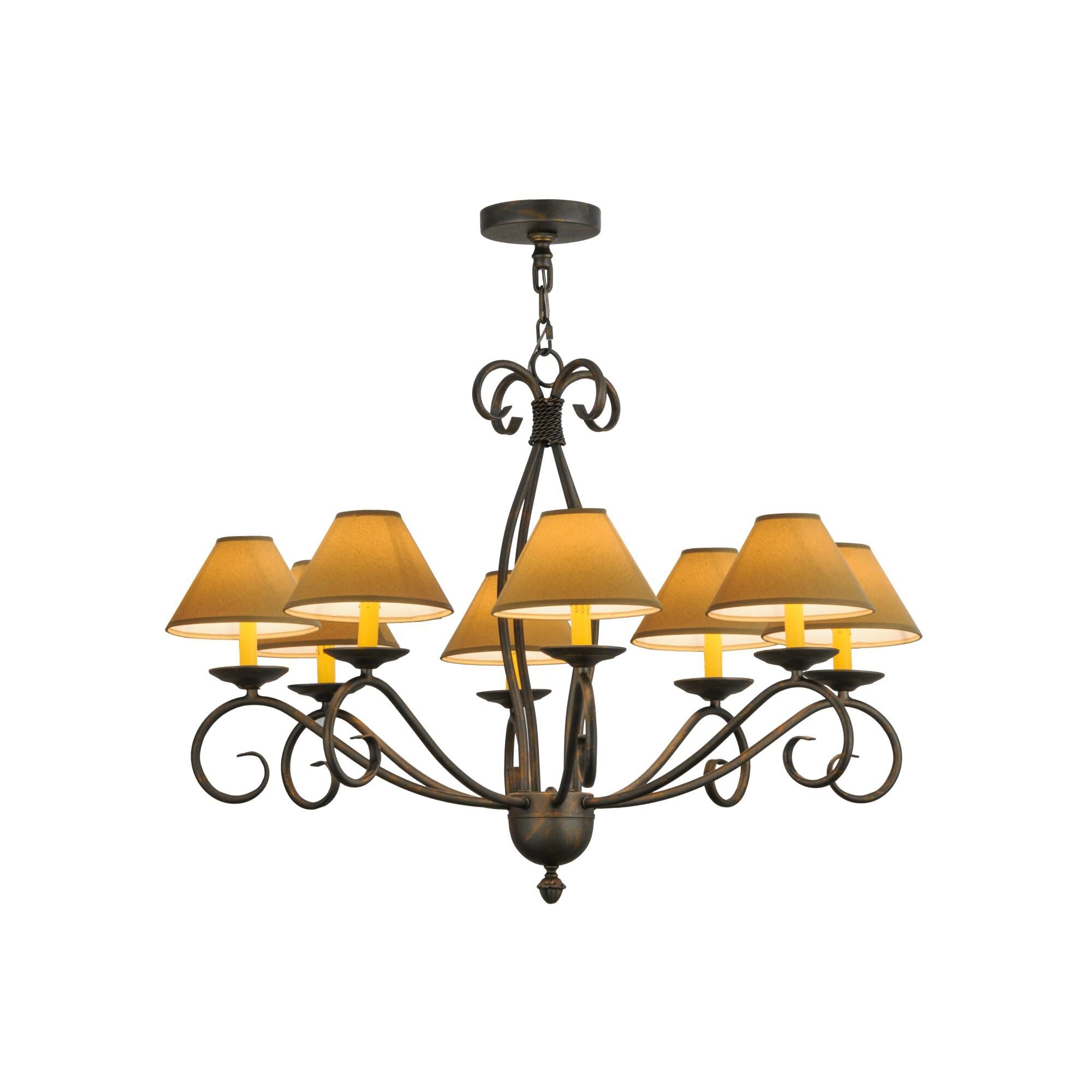 40 Inch 8 Light Chandelier
