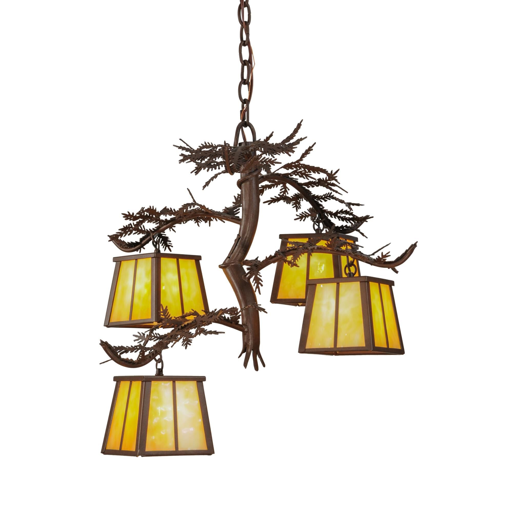 28 Inch 4 Light Chandelier
