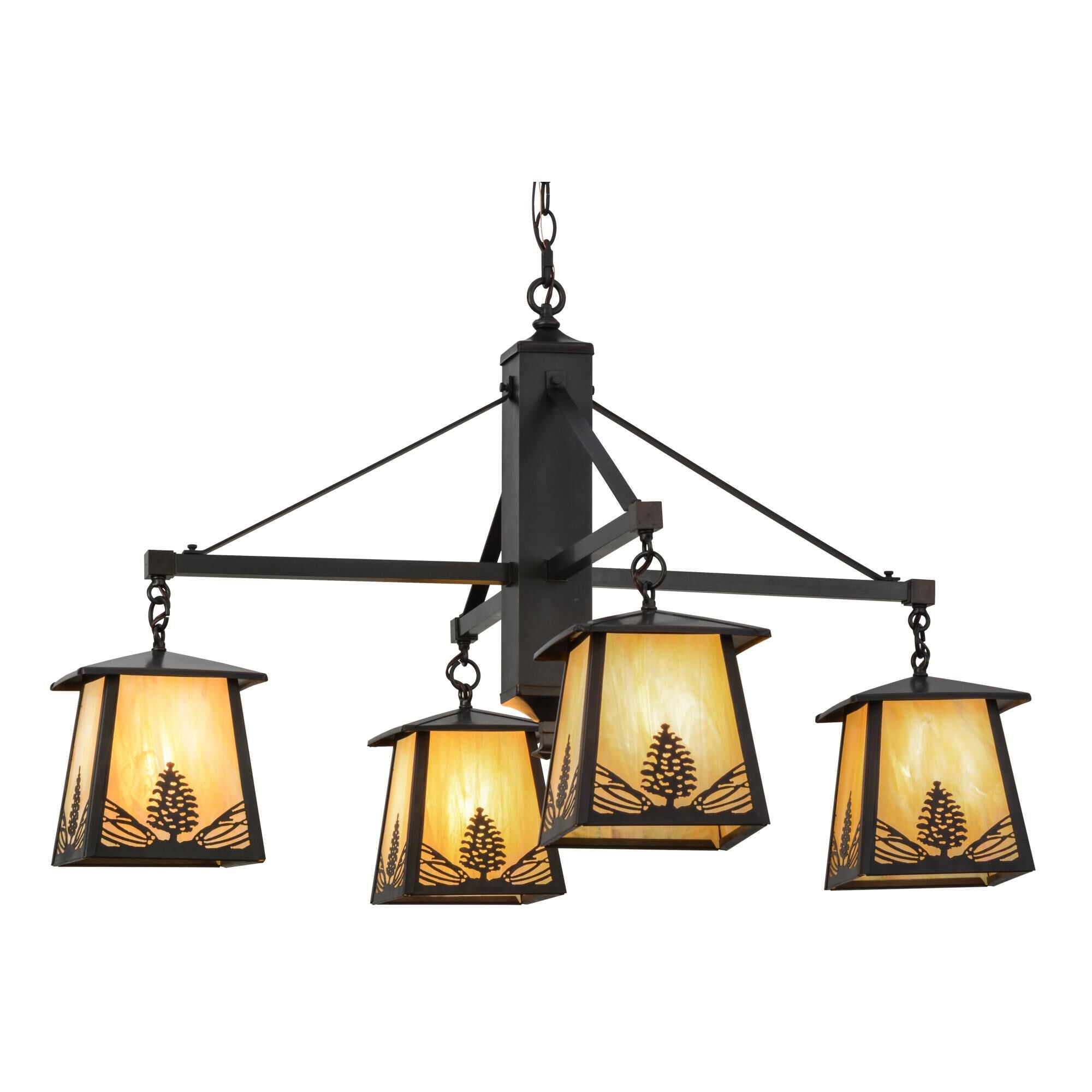 38 Inch 4 Light Chandelier