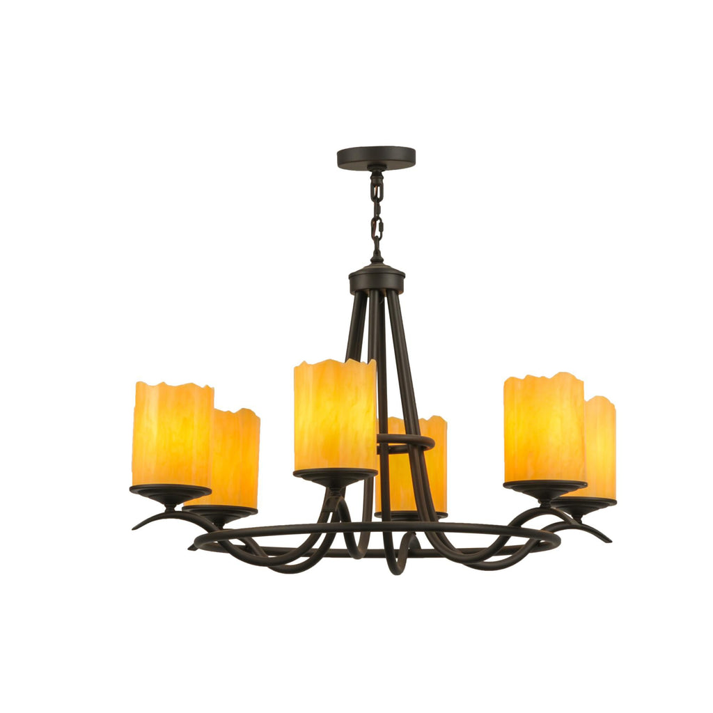 39 Inch 6 Light Chandelier