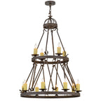 36 Inch 12 Light Chandelier
