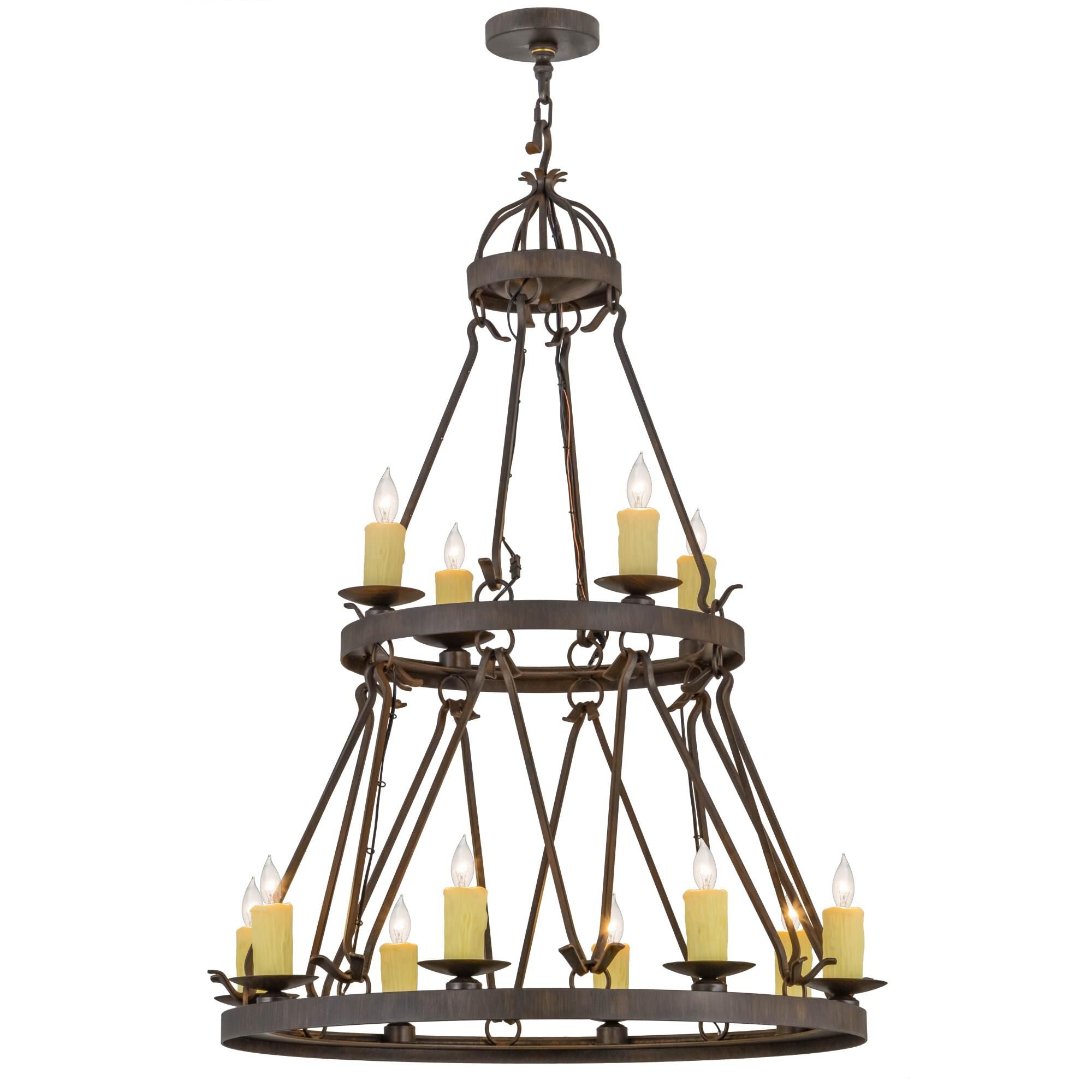 36 Inch 12 Light Chandelier