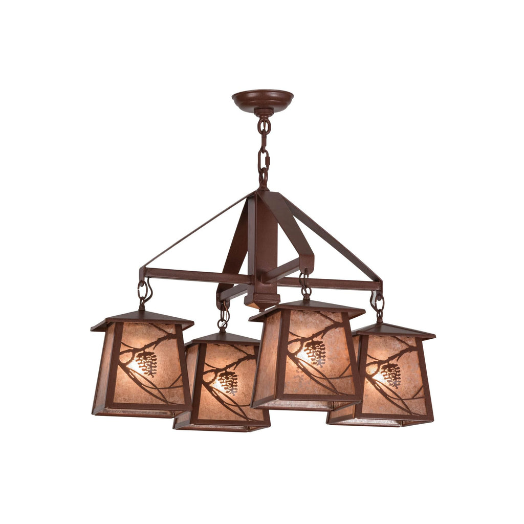 28 Inch 4 Light Chandelier