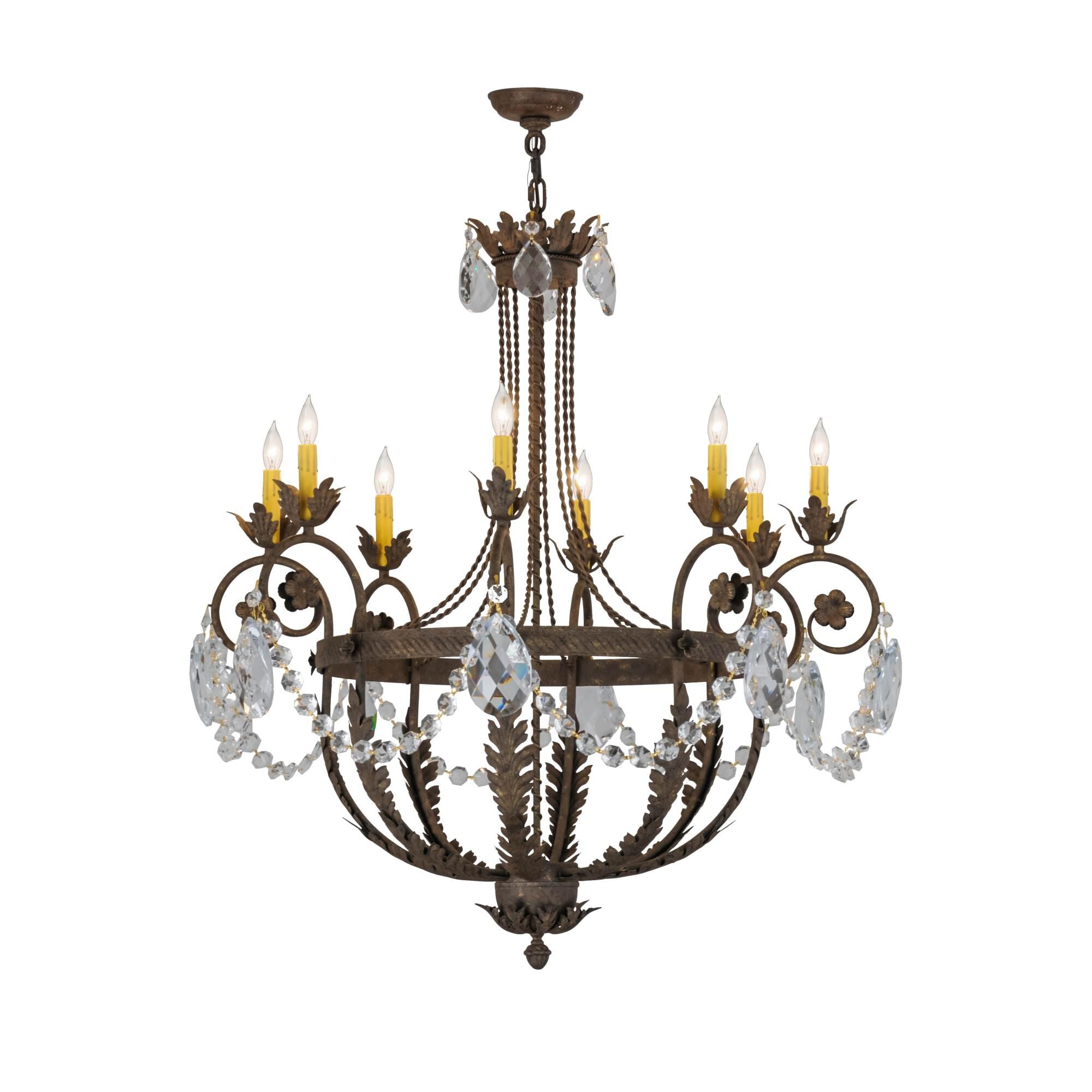 38 Inch 8 Light Chandelier