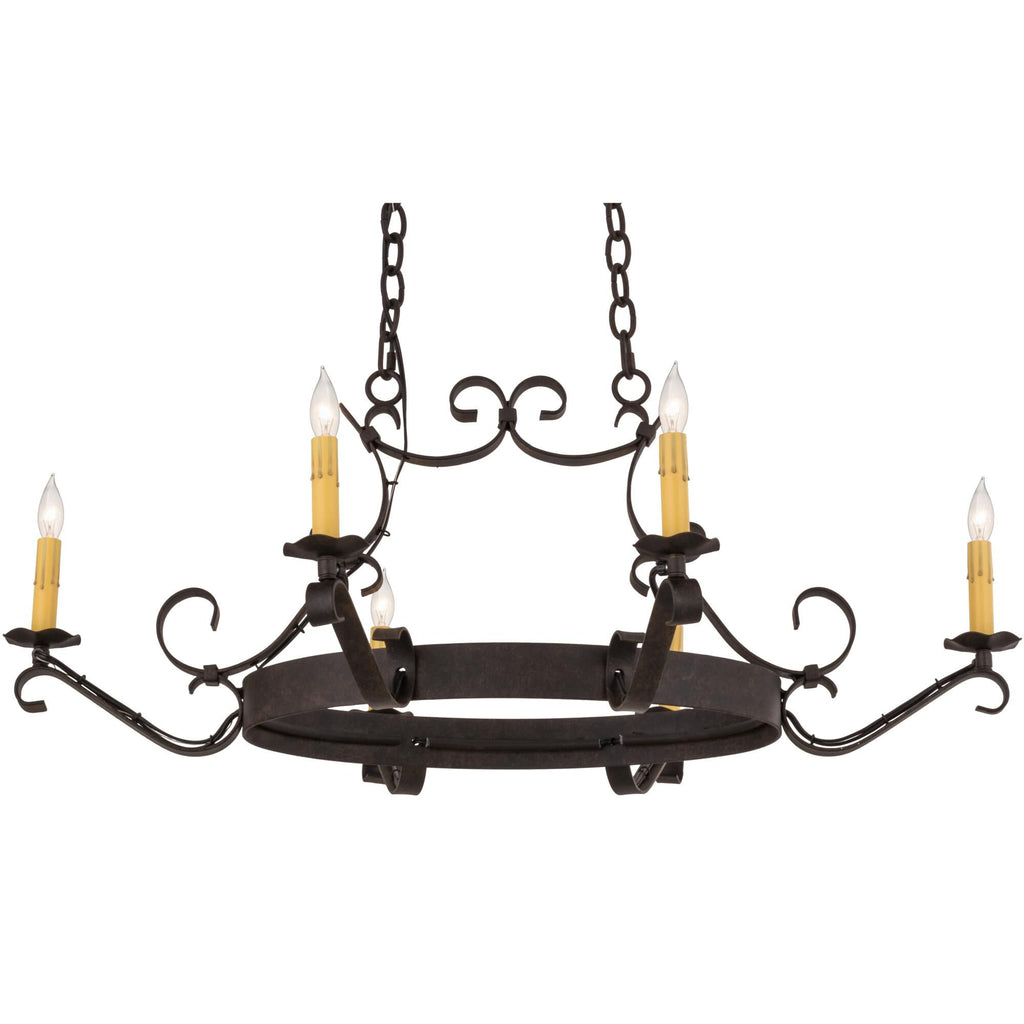 38 Inch 6 Light Chandelier