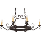 38 Inch 6 Light Chandelier