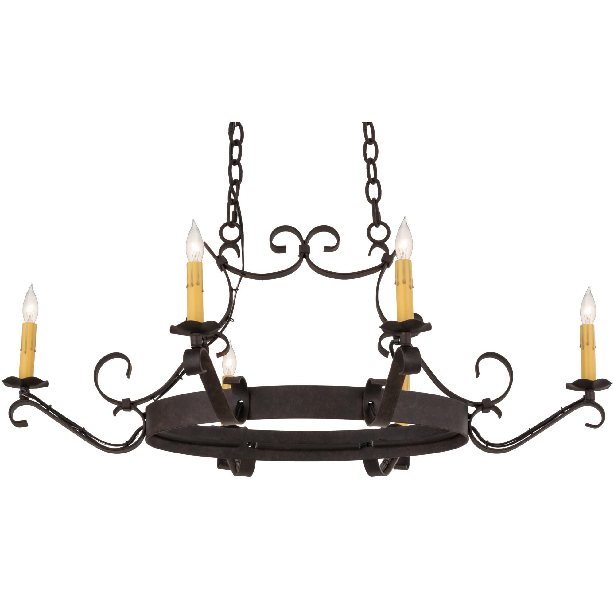 38 Inch 6 Light Chandelier