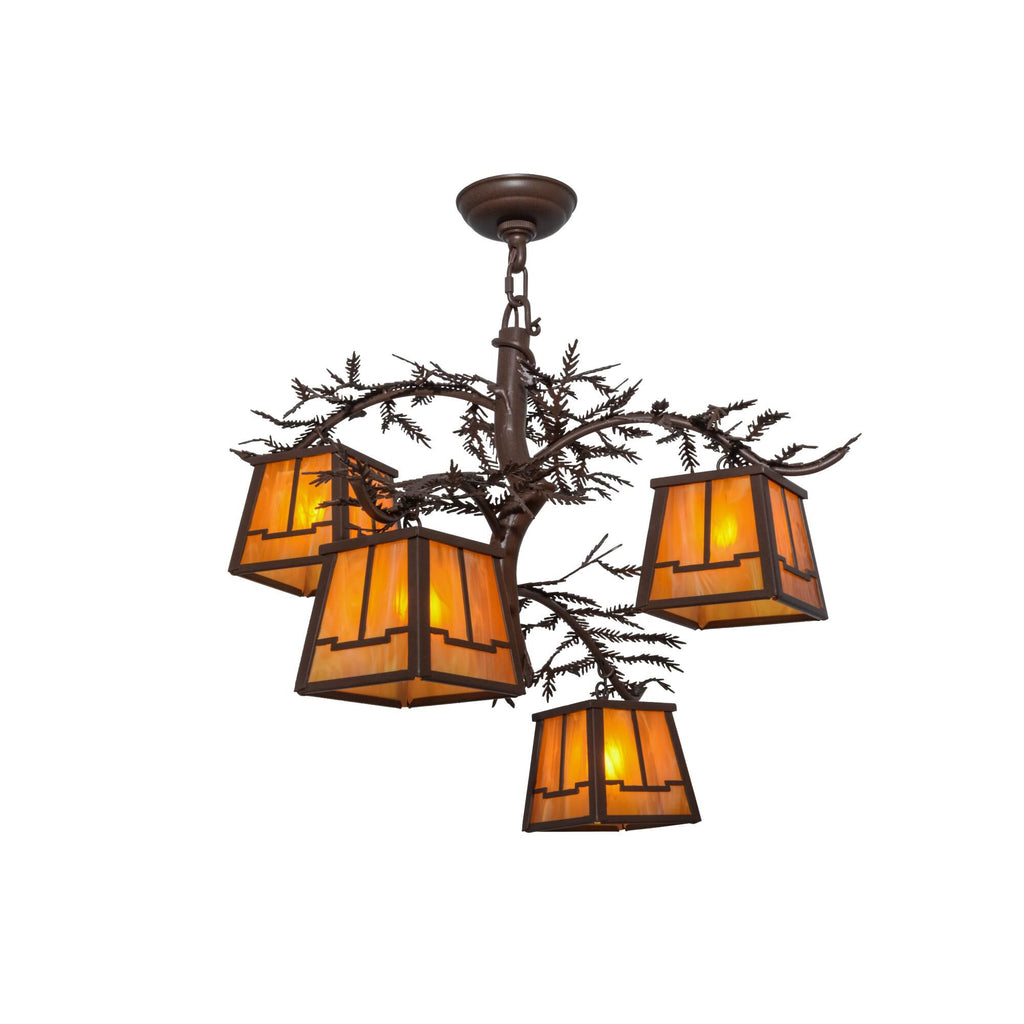 28 Inch 4 Light Chandelier