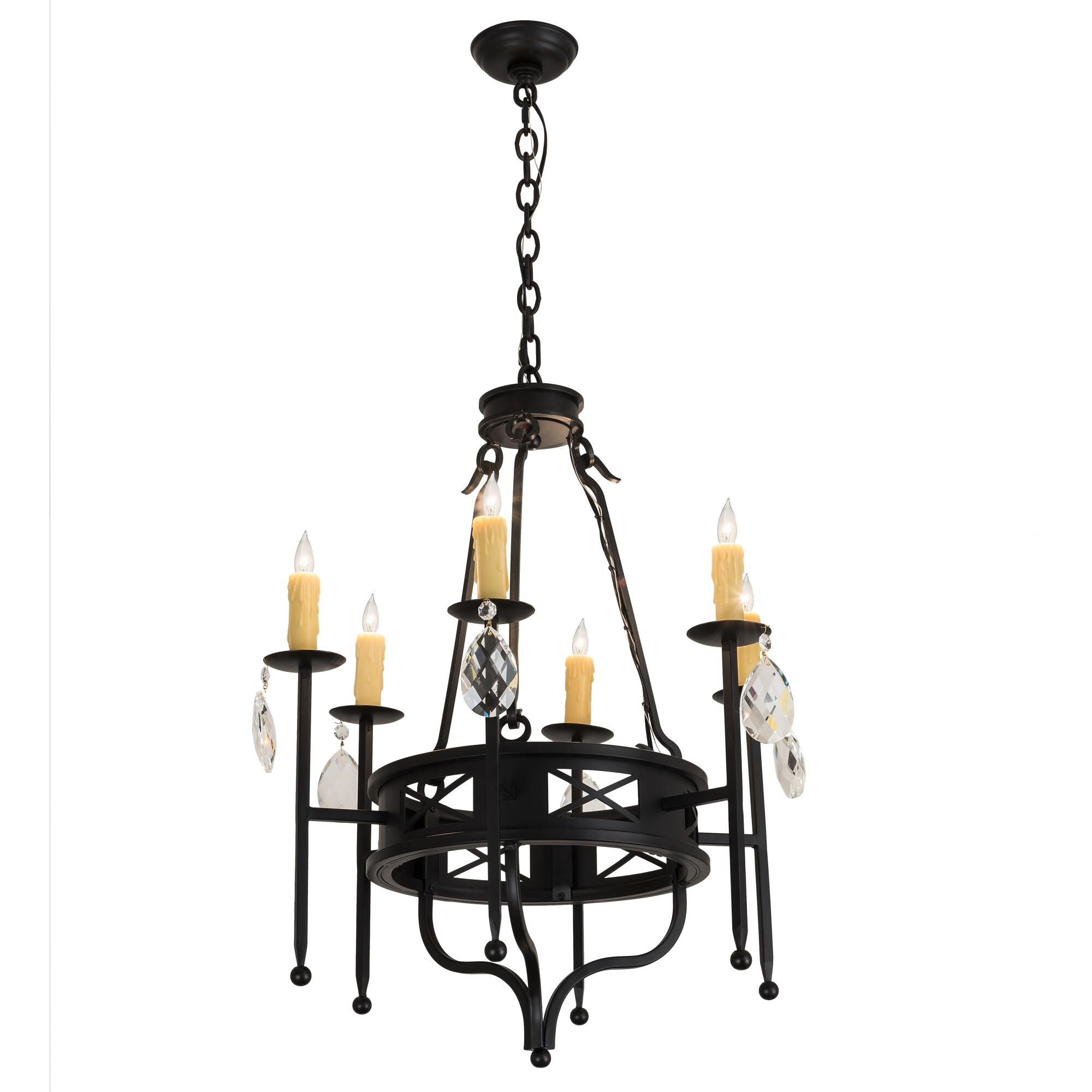 24 Inch 6 Light Chandelier