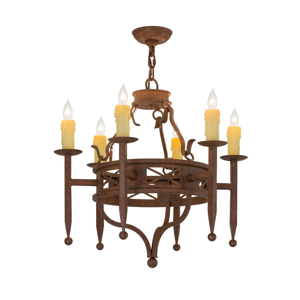 24 Inch 6 Light Chandelier