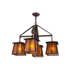 28 Inch 4 Light Chandelier