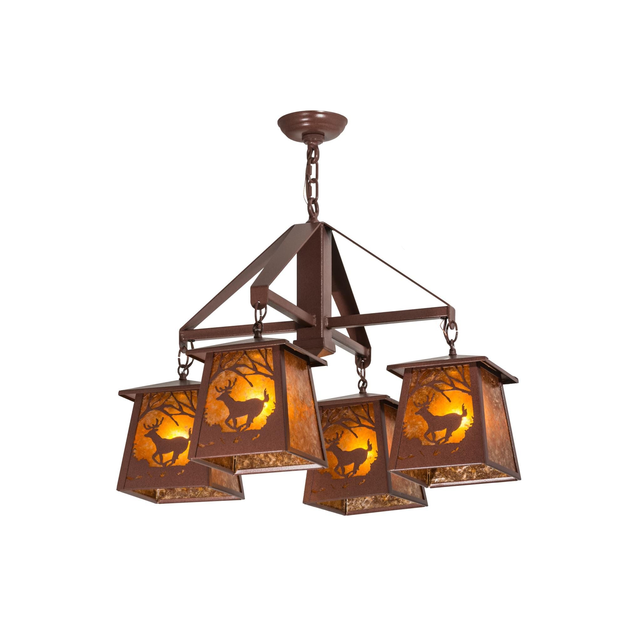 28 Inch 4 Light Chandelier