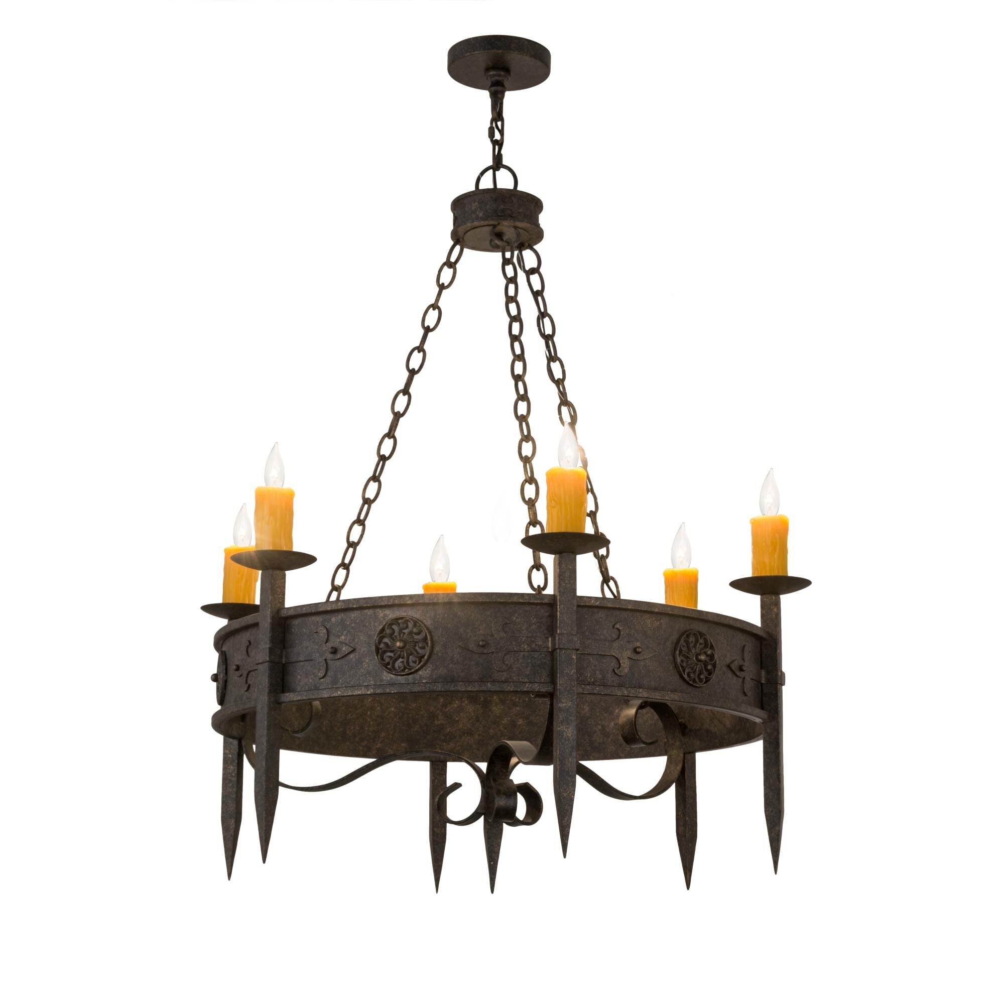36 Inch 6 Light Chandelier