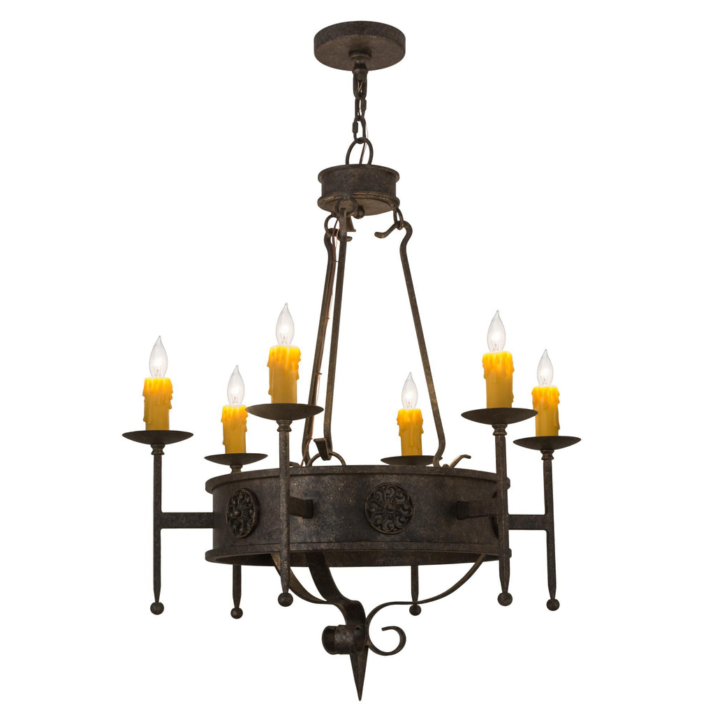 30 Inch 6 Light Chandelier