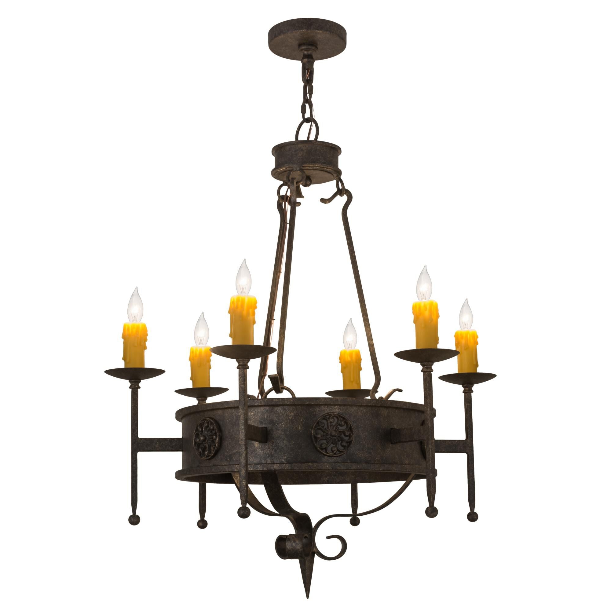 30 Inch 6 Light Chandelier