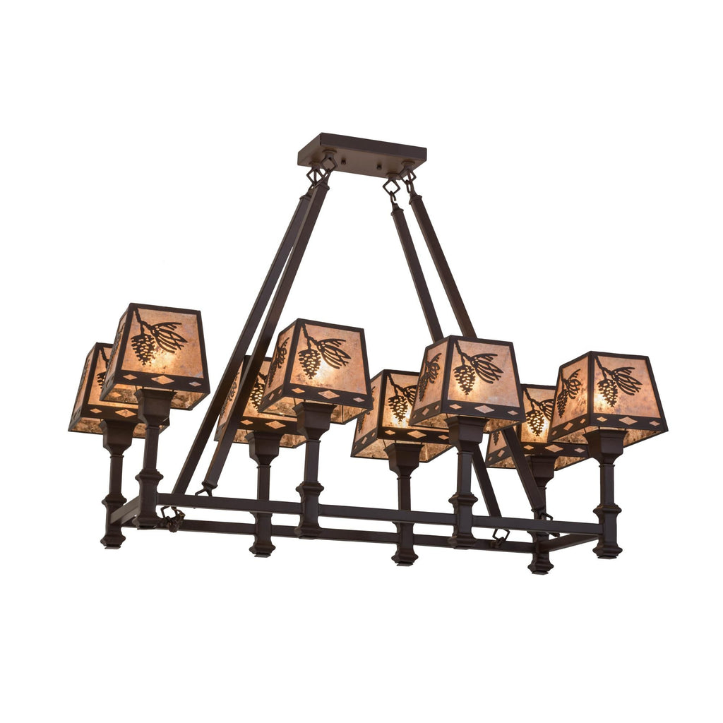 38 Inch 8 Light Mini Chandelier