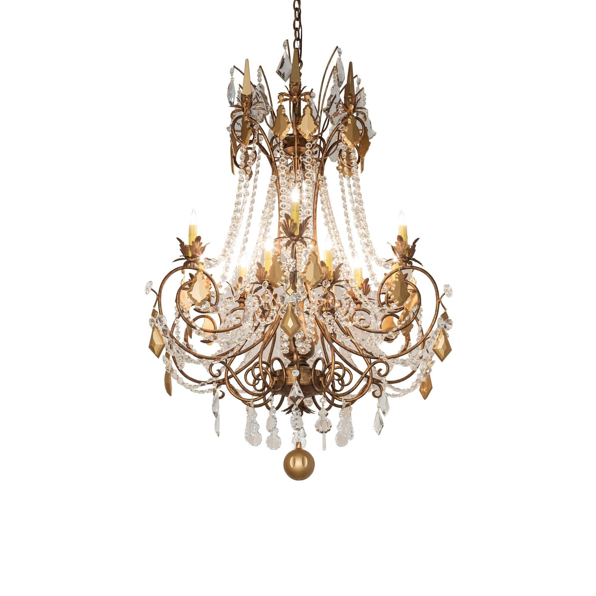 38 Inch 12 Light Chandelier