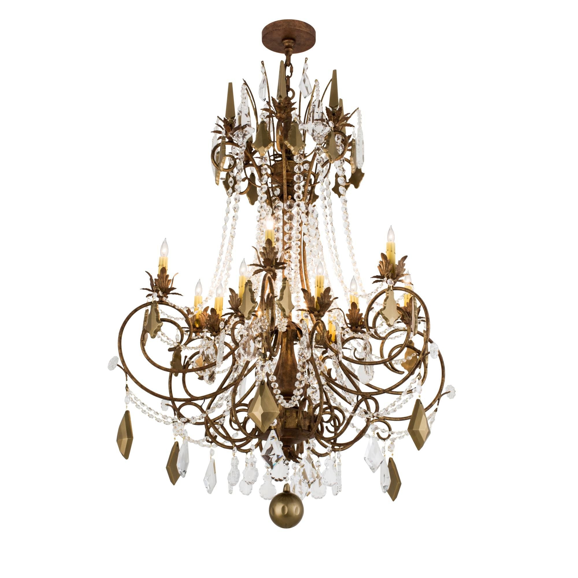 38 Inch 12 Light Chandelier