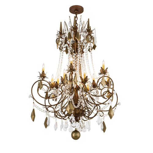 38 Inch 12 Light Chandelier