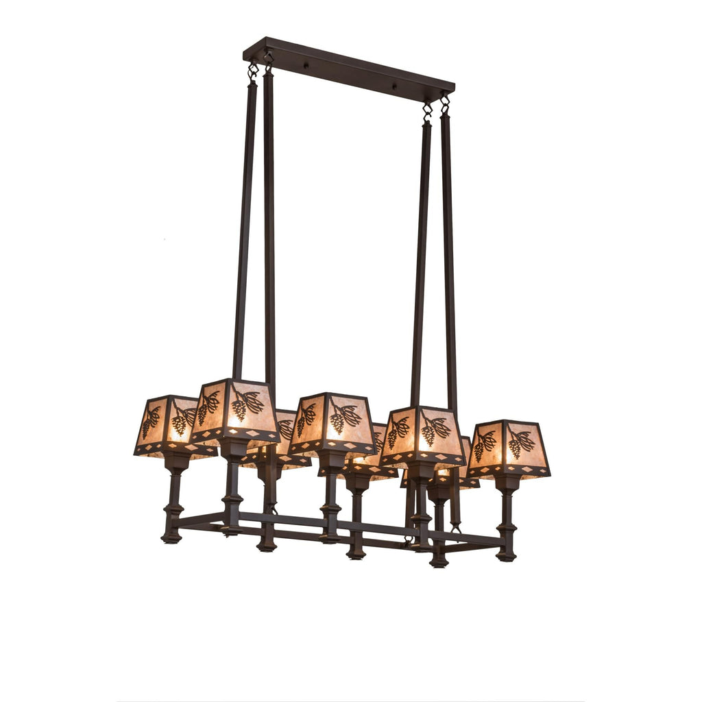 38 Inch 8 Light Mini Chandelier