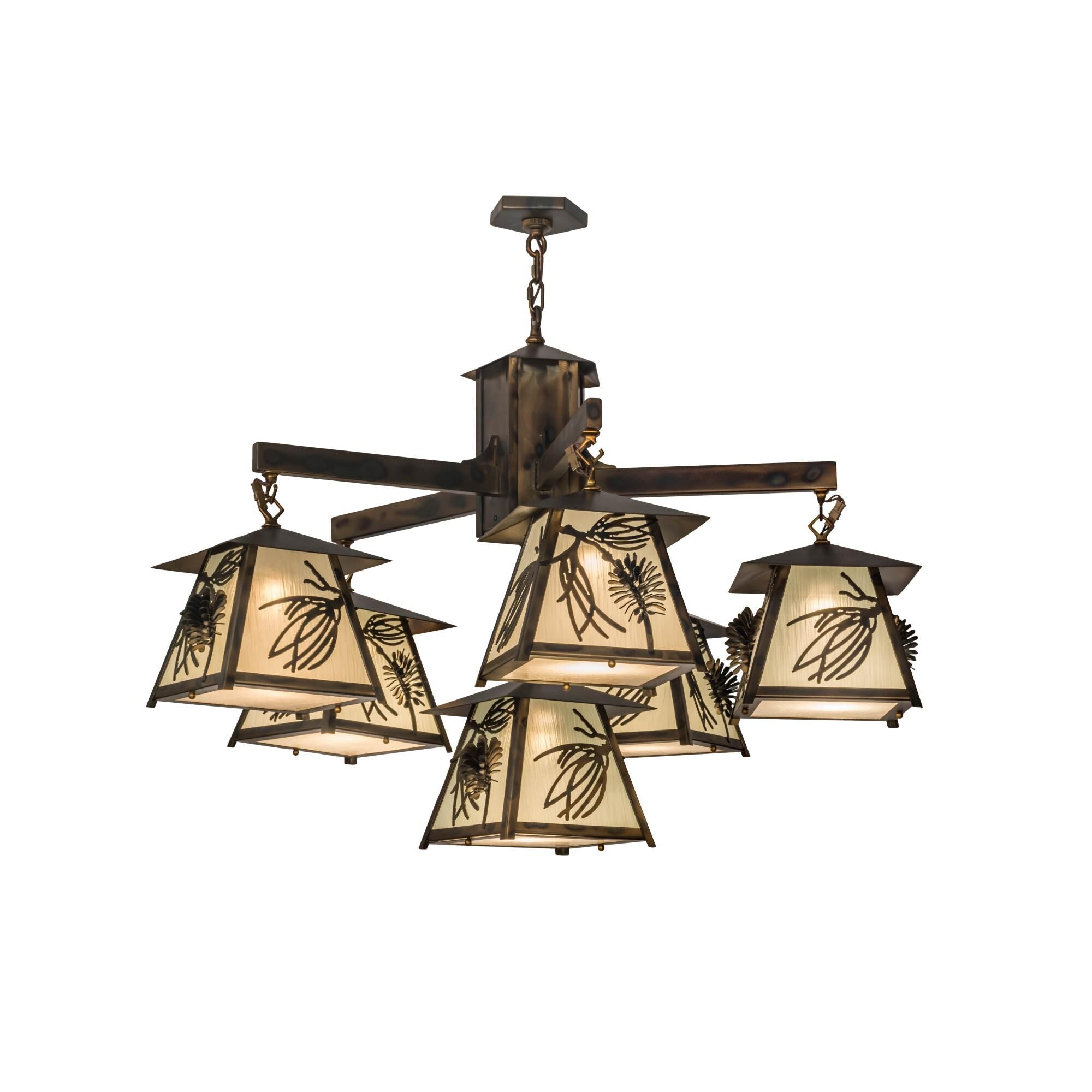 40 Inch 6 Light Chandelier