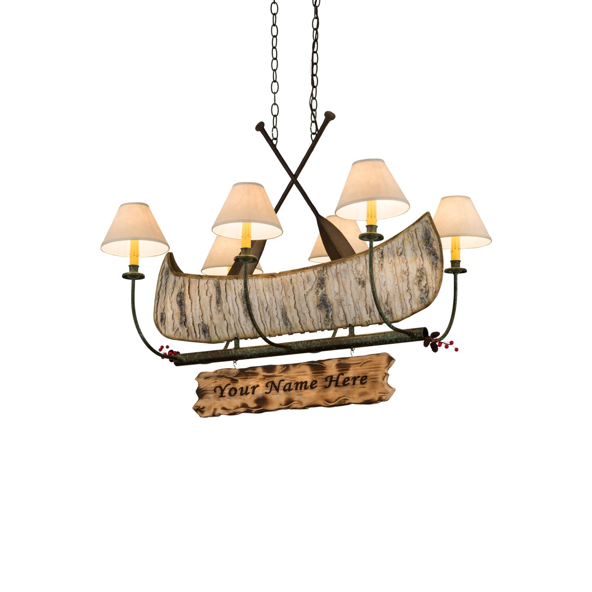 36 Inch 6 Light Chandelier