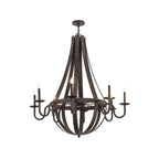 Barrel Stave 48 Inch 8 Light Chandelier