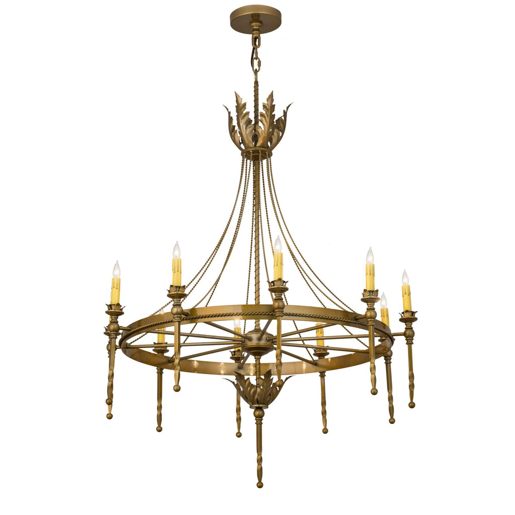 36 Inch 10 Light Chandelier