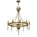 36 Inch 10 Light Chandelier