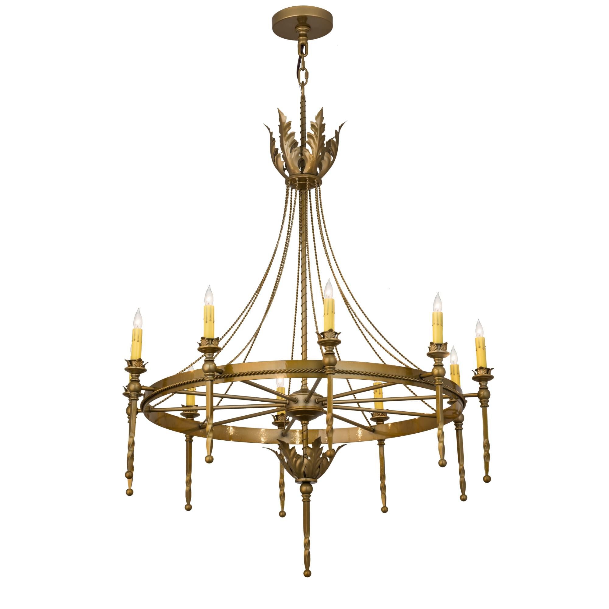 36 Inch 10 Light Chandelier
